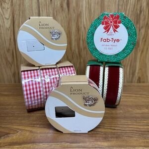 Vtg Fab-Tye Fabric Ribbon lot of (8)
